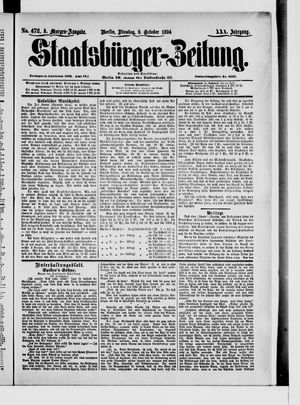 Staatsbürger-Zeitung vom 09.10.1894
