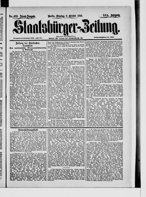 Staatsbürger-Zeitung vom 09.10.1894