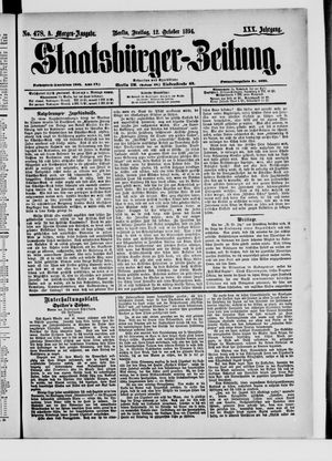 Staatsbürger-Zeitung vom 12.10.1894