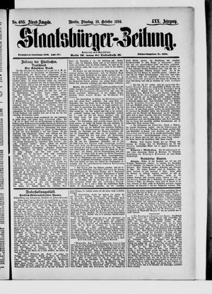 Staatsbürger-Zeitung vom 16.10.1894