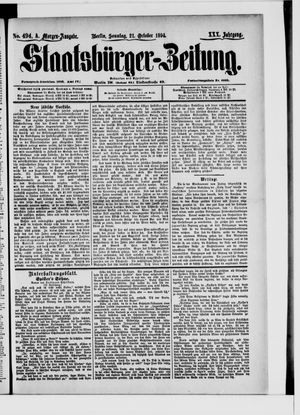 Staatsbürger-Zeitung vom 21.10.1894