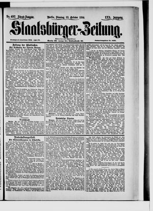 Staatsbürger-Zeitung vom 23.10.1894