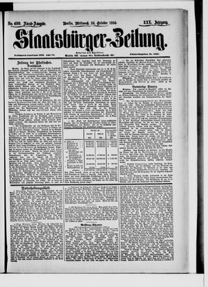 Staatsbürger-Zeitung vom 24.10.1894