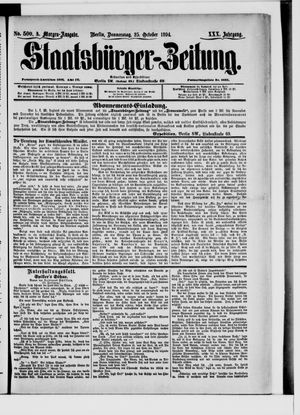 Staatsbürger-Zeitung vom 25.10.1894