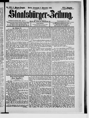 Staatsbürger-Zeitung vom 03.11.1894