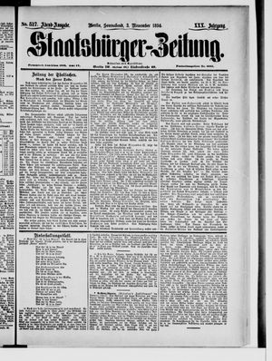 Staatsbürger-Zeitung vom 03.11.1894