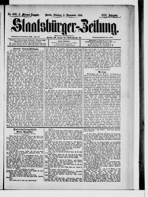 Staatsbürger-Zeitung vom 06.11.1894
