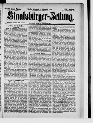 Staatsbürger-Zeitung vom 07.11.1894