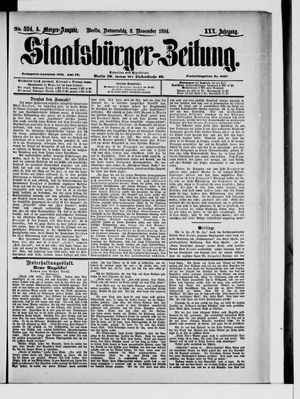 Staatsbürger-Zeitung vom 08.11.1894