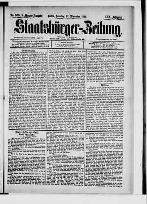 Staatsbürger-Zeitung vom 11.11.1894