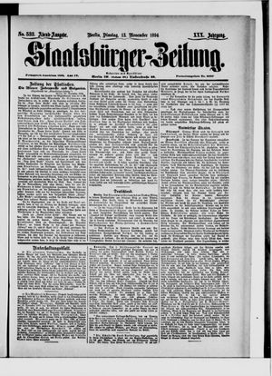 Staatsbürger-Zeitung vom 13.11.1894