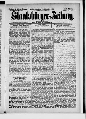 Staatsbürger-Zeitung vom 17.11.1894