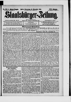 Staatsbürger-Zeitung vom 29.11.1894
