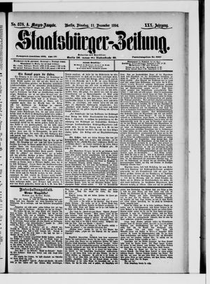 Staatsbürger-Zeitung on Dec 11, 1894