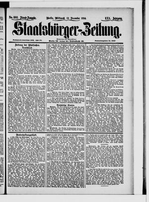 Staatsbürger-Zeitung on Dec 12, 1894