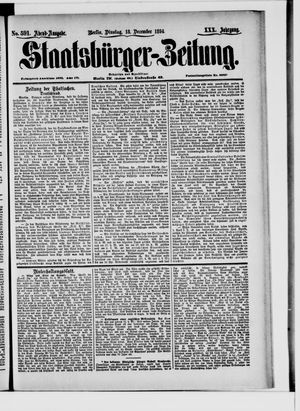 Staatsbürger-Zeitung vom 18.12.1894
