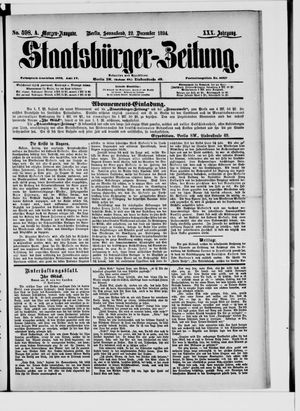 Staatsbürger-Zeitung vom 22.12.1894