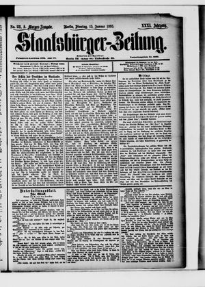 Staatsbürger-Zeitung on Jan 15, 1895