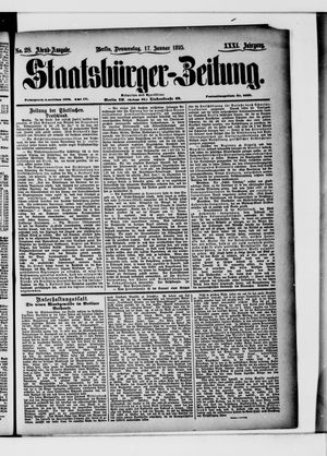 Staatsbürger-Zeitung on Jan 17, 1895