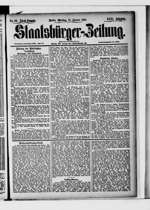 Staatsbürger-Zeitung on Jan 21, 1895