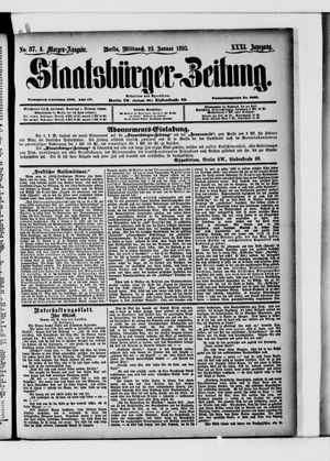 Staatsbürger-Zeitung on Jan 23, 1895