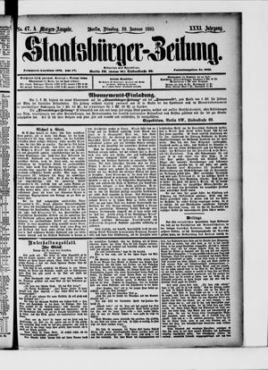 Staatsbürger-Zeitung vom 29.01.1895