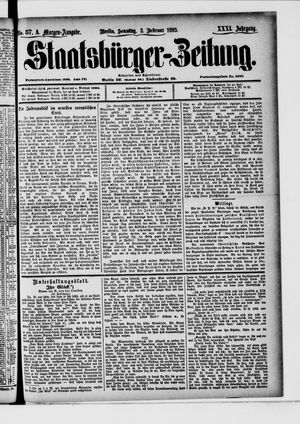 Staatsbürger-Zeitung vom 03.02.1895