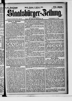 Staatsbürger-Zeitung on Feb 5, 1895