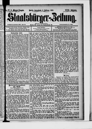 Staatsbürger-Zeitung on Feb 9, 1895