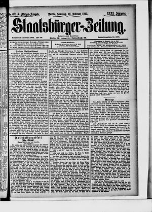 Staatsbürger-Zeitung on Feb 10, 1895