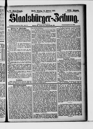 Staatsbürger-Zeitung on Feb 12, 1895