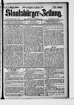 Staatsbürger-Zeitung on Feb 16, 1895