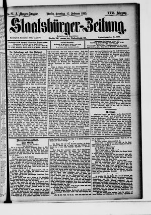 Staatsbürger-Zeitung on Feb 17, 1895
