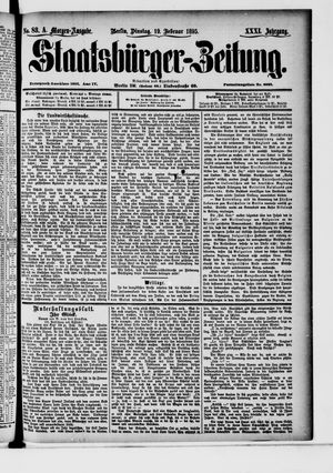Staatsbürger-Zeitung on Feb 19, 1895