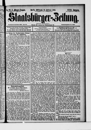 Staatsbürger-Zeitung on Feb 20, 1895