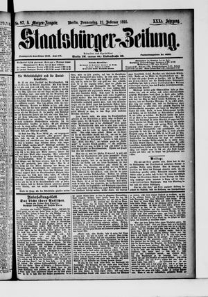 Staatsbürger-Zeitung on Feb 21, 1895