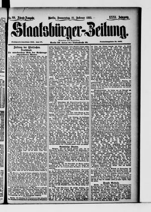Staatsbürger-Zeitung on Feb 21, 1895