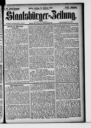 Staatsbürger-Zeitung on Feb 22, 1895