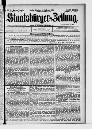 Staatsbürger-Zeitung on Feb 26, 1895