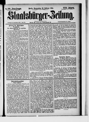 Staatsbürger-Zeitung on Feb 28, 1895