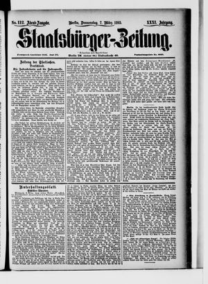 Staatsbürger-Zeitung on Mar 7, 1895