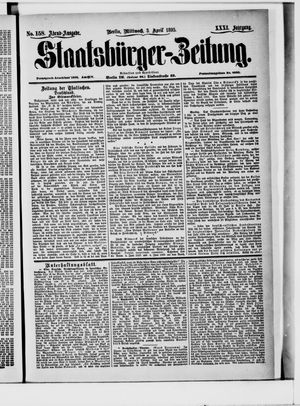 Staatsbürger-Zeitung on Apr 3, 1895