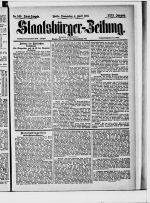 Staatsbürger-Zeitung on Apr 4, 1895