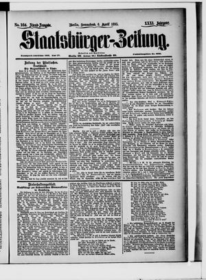 Staatsbürger-Zeitung on Apr 6, 1895
