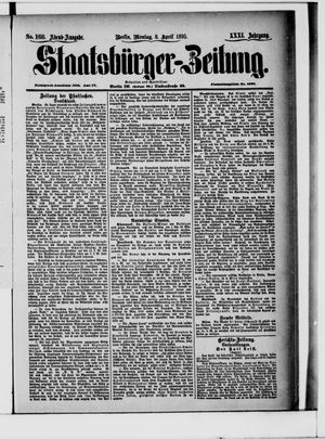Staatsbürger-Zeitung on Apr 8, 1895