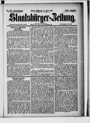 Staatsbürger-Zeitung on Apr 10, 1895