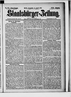 Staatsbürger-Zeitung on Apr 13, 1895