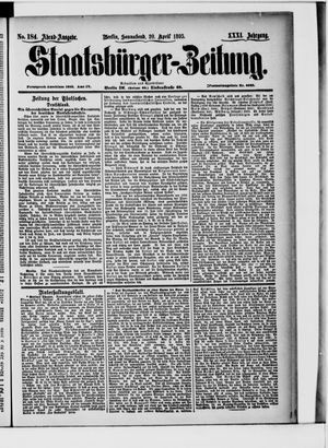 Staatsbürger-Zeitung on Apr 20, 1895