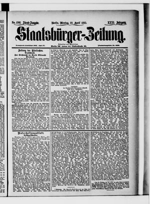 Staatsbürger-Zeitung on Apr 22, 1895