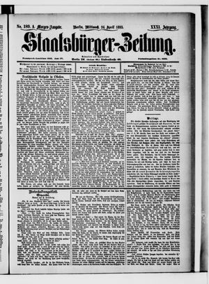 Staatsbürger-Zeitung on Apr 24, 1895